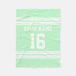 Mint White Sports Jersey Fleecedecke