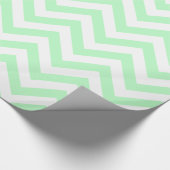 Mint White XL Zickzack ZigZag Muster Geschenkpapier (Ecke)