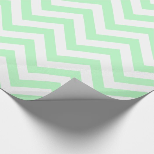 Mint White XL Zickzack ZigZag Muster Geschenkpapier (Ecke)