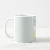 Mint White Yellow Pink Teal Butterfly Kaffeetasse (Links)