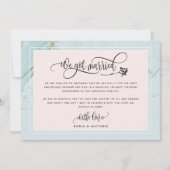 Mint Wir Got Verheiratete Hochzeit / Elope Ankündi Einladung (Vorderseite)