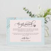 Mint Wir Got Verheiratete Hochzeit / Elope Ankündi Einladung (Stehend Vorderseite)