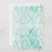 Mint XOXO Brautparty Einladung (Rückseite)