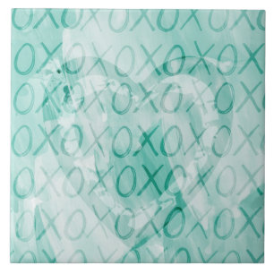 Mint XOXO Liebe Fliese