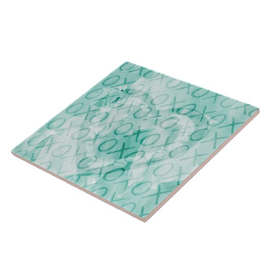 Mint XOXO Liebe Fliese (Seite)