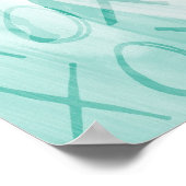 Mint XOXO Liebe Poster (Ecke)