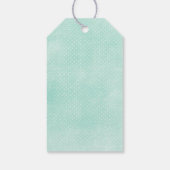 Mint & Yellow Boho Geo Holzmuster Personalisiert Geschenkanhänger (Rückseite)