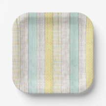 Mint & Yellow Boho Geometric Muster Rustikales Hol