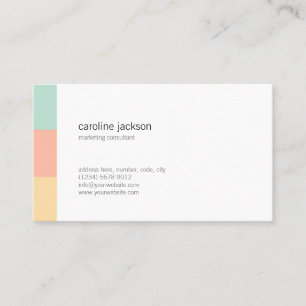 Mint yellow whiter Minimal elegant feminine card Visitenkarte