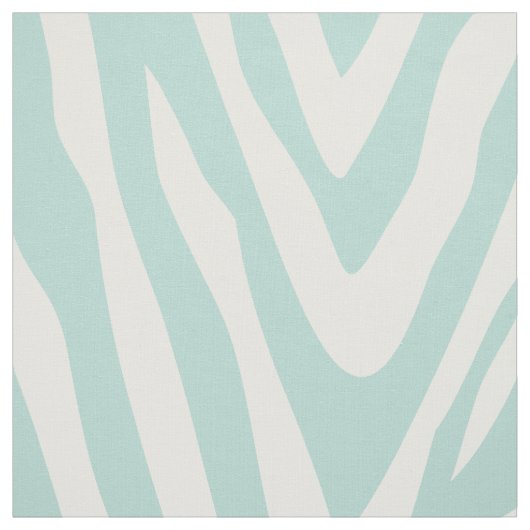 Mint Zebra Print Große Skala Stoff (Muster)