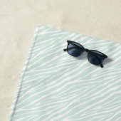 Mint Zebra Print Stripes Strandtuch (Beispiel)