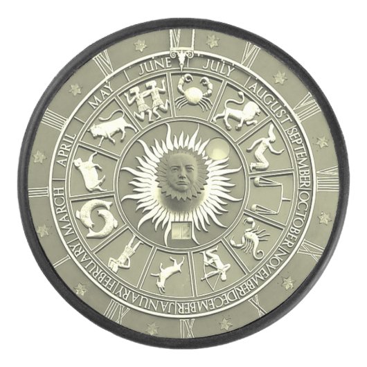 Mint Zodiac Wheel Eishockey Puck (Vorderseite)