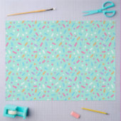 Mint Zuckerguss Icing & Donut Sprinkles Seidenpapier (Basteln)