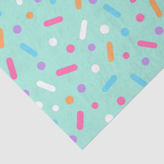 Mint Zuckerguss Icing & Donut Sprinkles Seidenpapier (Ausschnitt)