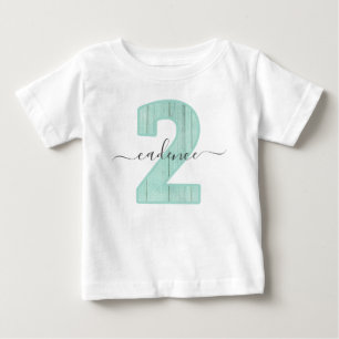 Minta-Punkte benutzerdefinierter Name 2. Geburtsta Baby T-shirt