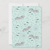 Mintbats Niedliche Babydusche Einladung (Rückseite)