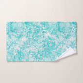 Mintblau und weiße Marmortextur Badhandtuch Set (Handtuch)