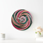 Minted Blush Marble Große Wanduhr (Zuhause)