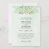 Minted Winter Hochzeit Einladungen (Vorderseite)
