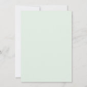Mintens Grüne Exquisite Frühlingshochzeit Einladung (Rückseite)