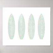 Mintfarben-Surfbretter Beach Kinderzimmer-Dekorati Poster (Vorne)