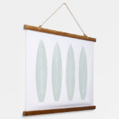 Mintfarben-Surfbretter Beach Kinderzimmer-Dekorati Wandteppich Mit Holzrahmen (Gewinkelt)