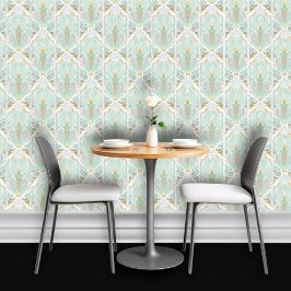 Mintgeometrie Tapete