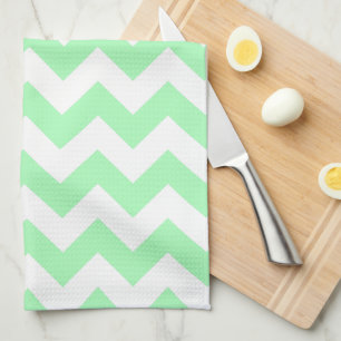 Mintgrün Chevron Geschirrtuch