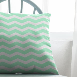Mintgrün Chevron Kissen