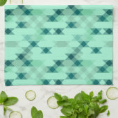 mintgrün geometrisch geschirrtuch (Gefaltet)