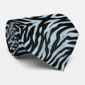 Mintgrün glitzernder Zebrawildtiermuster Krawatte (Gerollt)