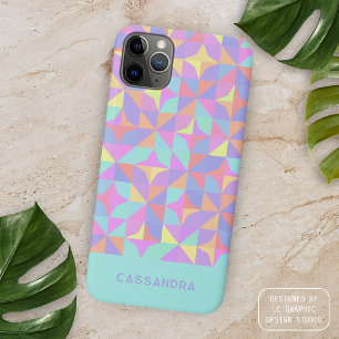 Mintgrün Lila Blau Pink Mittelalter-Muster Case-Mate iPhone Hülle