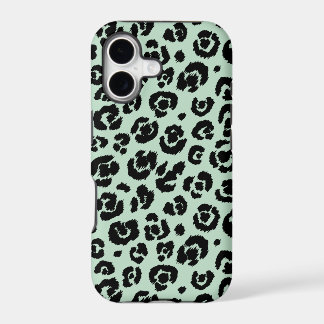 Mintgrün-schwarzer Leopardenprint