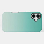 Mintgrün-Verlauf iPhone Hülle (Rückseite (Horizontal))