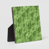 Mintgrüne 3D-isometrische Würfelmuster Fotoplatte (Vorderseite)