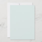 Mintgrüne Aquarell-Frühlingshochzeit Einladung (Rückseite)