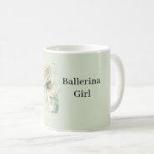 Mintgrüne Ballettschuhe Ballerina Mädchen Kaffeetasse (VorderseiteRechts)