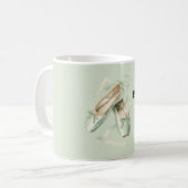 Mintgrüne Ballettschuhe Ballerina Mädchen Kaffeetasse (Vorderseite Links)