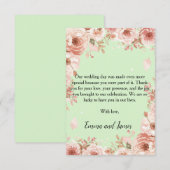 MINTGRÜNE BLUMENHochzeits-Dankeskarte Dankeskarte (Vorne/Hinten)
