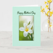 Mintgrüne Blumenkarte zum Muttertag Karte (Gelbe Blume)