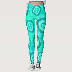 Mintgrüne Eye of God Kunst von EelKat Wendy C Alle Leggings