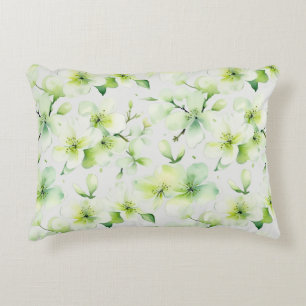 Mintgrüne floral gebatikte Krawatte Dekokissen