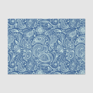 Mintgrüne Floral-Paisley-Muster mit individuellem Seidenpapier