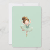 Mintgrüne kleine Prinzessin Kugel  Einladung (Rückseite)