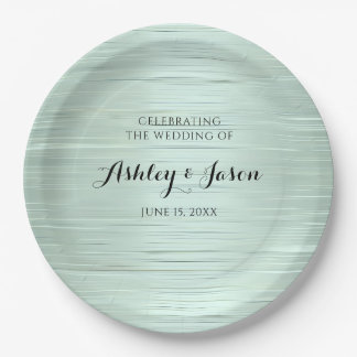 Mintgrüne Metall-Hochzeitspapierplatte Pappteller