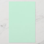 Mintgrüne Monogramm-Name Benutzerdefinierte Farbe Briefpapier (Rückseite)
