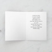 Mintgrüne Osterhasen-Muttertags-Karte Karte (Innenseite)