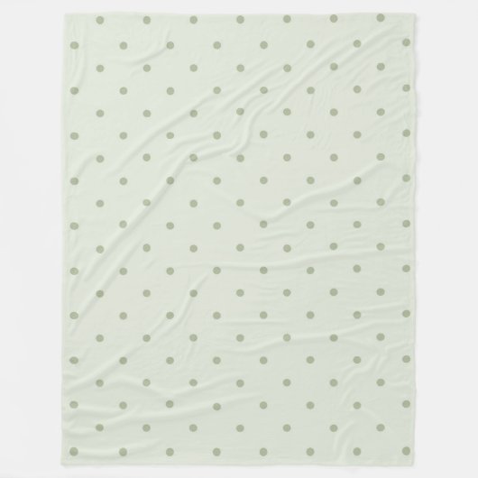 Mintgrüne Punkte Fleecedecke (Vorderseite)