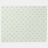 Mintgrüne Punkte Fleecedecke (Vorderseite (Horizontal))
