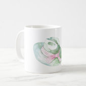 Mintgrüne Rosa Mütze Das Leben ist süß Kaffeetasse (Vorderseite Links)